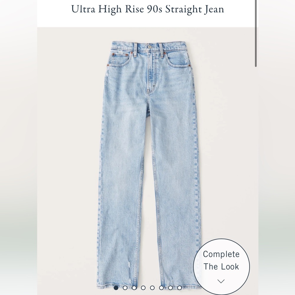 Abercrombie & fitch ultra high rise 90s straight jeans size 0/25 SHORT
